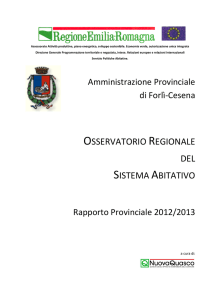 Rapporto ORSA FC 2012-13 - Provincia di Forlì