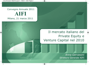 Il mercato italiano del Private Equity e Venture Capital nel 2010
