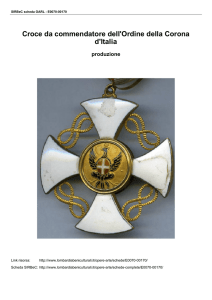 Croce da commendatore dell`Ordine della Corona d`Italia produzione