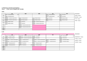 L-24 Scienze e tecniche psicologiche) Anno 1° (Tutti i corsi si