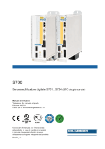 Servoamplificatore digitale S701...S724 (STO doppio