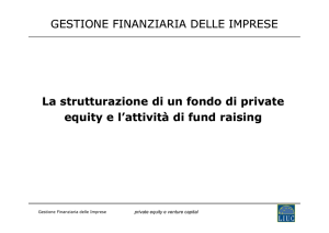 La strutturazione di un fondo di private equity e l`attività di