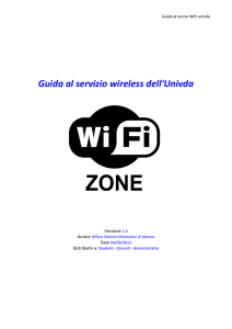 Guida al servizio wireless dell`Univda