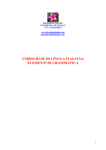 corso base di lingua italiana elementi di grammatica