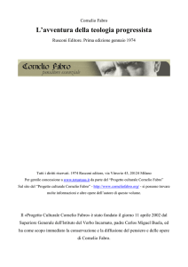 AVVENTURA DELLA TEOLOGIA PROGRESSISTA