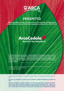 Prospetto Arca Cedola Bond 2017 Alto Potenziale VI