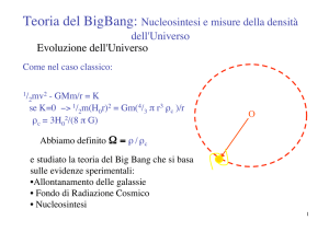 m Teoria del BigBang: Nucleosintesi e misure della densità dell