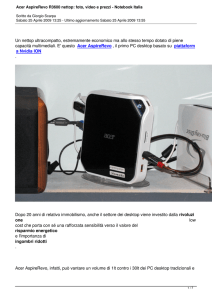 Acer AspireRevo R3600 nettop: foto, video e prezzi