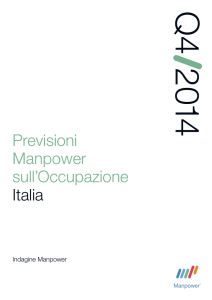 Previsioni Manpower sull`Occupazione Italia