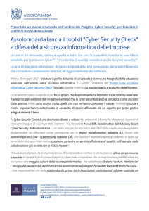 Assolombarda lancia il toolkit “Cyber Security Check” a difesa della