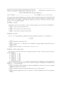 Elementi di Analisi Numerica, Probabilità e Statistica, modulo 2
