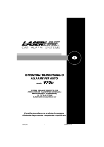 ISTRUZIONI DI MONTAGGIO ALLARME PER AUTO