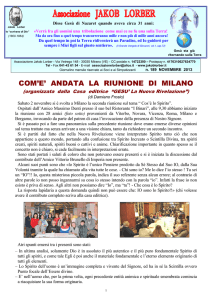 COM`E` ANDATA LA RIUNIONE DI MILANO