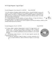 ES 12 Campo Magnetico : Legge di Ampere Facoltà di Ingegneria
