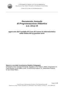 Documento annuale di Programmazione Didattica a.a. 2015