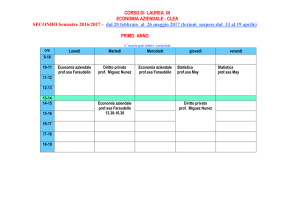 CORSO DI LAUREA IN ECONOMIA AZIENDALE