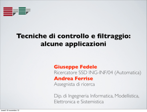 Tecniche di controllo e filtraggio - INFN-CS