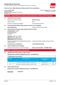 Scheda Dati di Sicurezza: Polvere di zinco