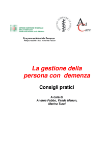 La gestione della persona con demenza