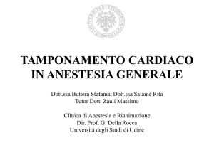Tamponamento cardiaco in anestesia generale