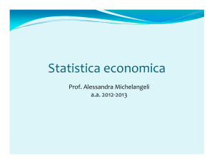 Statistica economica - Scuola di Giurisprudenza