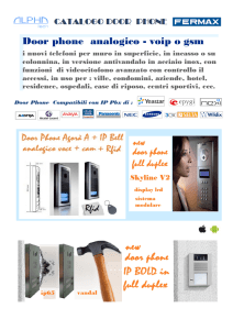 Door phone analogico - voip o gsm