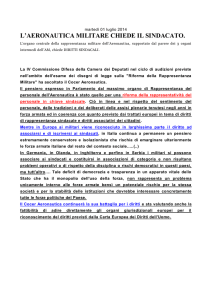 02 07 2014 Cocer Aeronautica chiede il sindacato