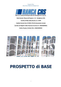 Prospetto - Banca CRS