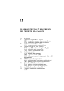 COMPORTAMENTO IN FREQUENZA DEI CIRCUITI REAZIONATI