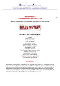 Programmi per ensembles ITA - Reggio Iniziative Culturali