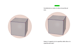 Consideriamo un cubo e la sfera circoscritta ad esso. Quale è il