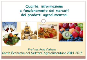 Domanda di beni alimentari ed elasticità dei nutrienti in Italia, 1970-97