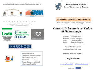 Programma - Coro Filarmonico di Brescia