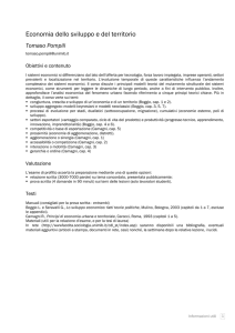 Economia dello sviluppo e del territorio