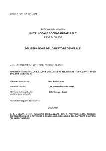 unita` locale socio-sanitaria n. 7 deliberazione del direttore