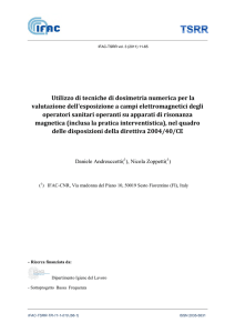 Utilizzo di tecniche di dosimetria numerica per la - Ifac-CNR