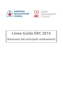 Linee guida ERC 2015 – Riassunto dei principali cambiamenti