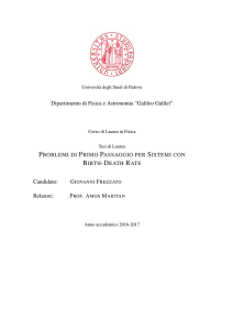 Dipartimento di Fisica e Astronomia “Galileo Galilei” Candidato