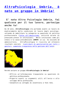 AltraPsicologia Umbria, è nato un gruppo in Umbria!,Lo psicologo di