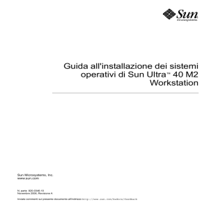 Guida all`installazione dei sistemi operativi di Sun Ultra 40 M2