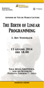 The Birth of Linear Programming