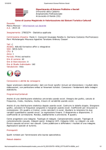 Dipartimento di Scienze Politiche e Sociali Università della Calabria