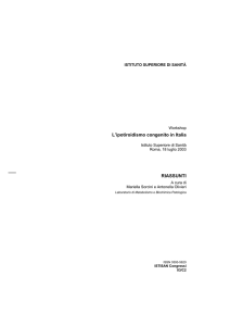 L`ipotiroidismo congenito in Italia RIASSUNTI