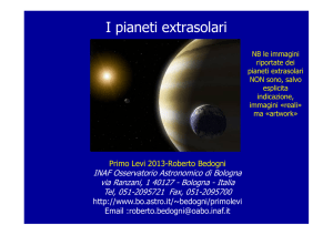 I pianeti extrasolari - Osservatorio Astronomico di Bologna