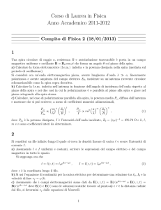Corso di Laurea in Fisica Anno Accademico 2011-2012