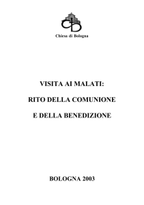 visita ai malati: rito della comunione e della benedizione