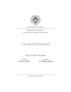 I quadrati di Steenrod IT Bachelor thesis