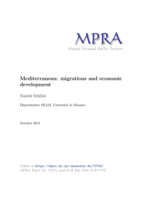 Mediterranean: migrations and economic development