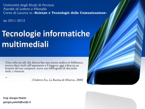 Tecnologie informatiche multimediali 03 - 20 febbraio 2012