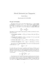 Metodi Matematici per l`Ingegneria